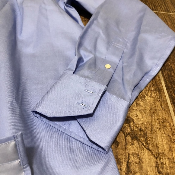 THOMAS DEAN Men’s Dress Shirt Blue 15R NWT - Picture 7 of 7